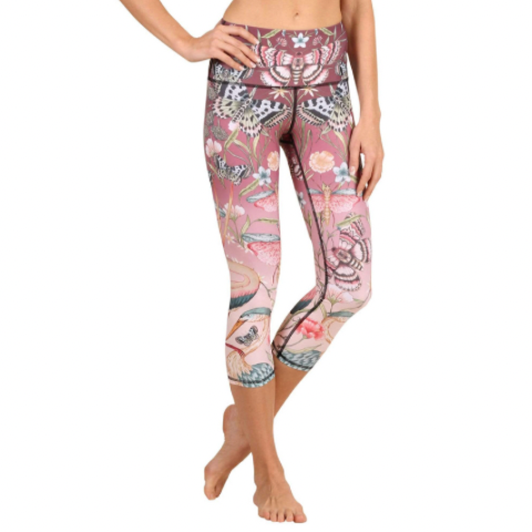 Pretty in Pink - Printed Yoga Crops