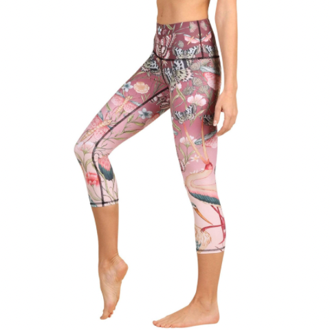 Pretty in Pink - Printed Yoga Crops